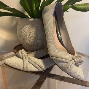 💎Rothy's The Knot Point II flats in "Diamond Metallic"